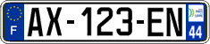 French license plate, SIV (ordinary)