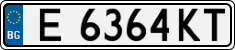 License plate of Bulgaria, Cars