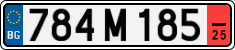License plate of Bulgaria, Temporary