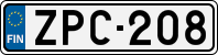 License plate of Finland, Cars