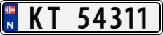 License plate of Norway, Cars