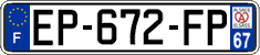 French license plate, SIV (ordinary)