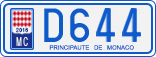 License plate of Monaco, Cars