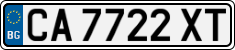 License plate of Bulgaria, Cars