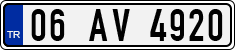 License plate of Turkey, Regular plates