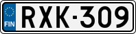 License plate of Finland, Cars