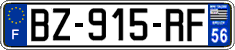 French license plate, SIV (ordinary)