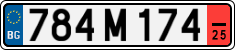 License plate of Bulgaria, Temporary