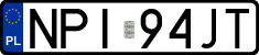 License plates of Poland, Regular car plates
