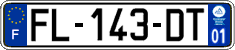 French license plate, SIV (ordinary)