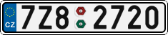 License plate of the Czech Republic, Cars (2001)