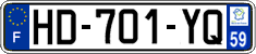 French license plate, SIV (ordinary)