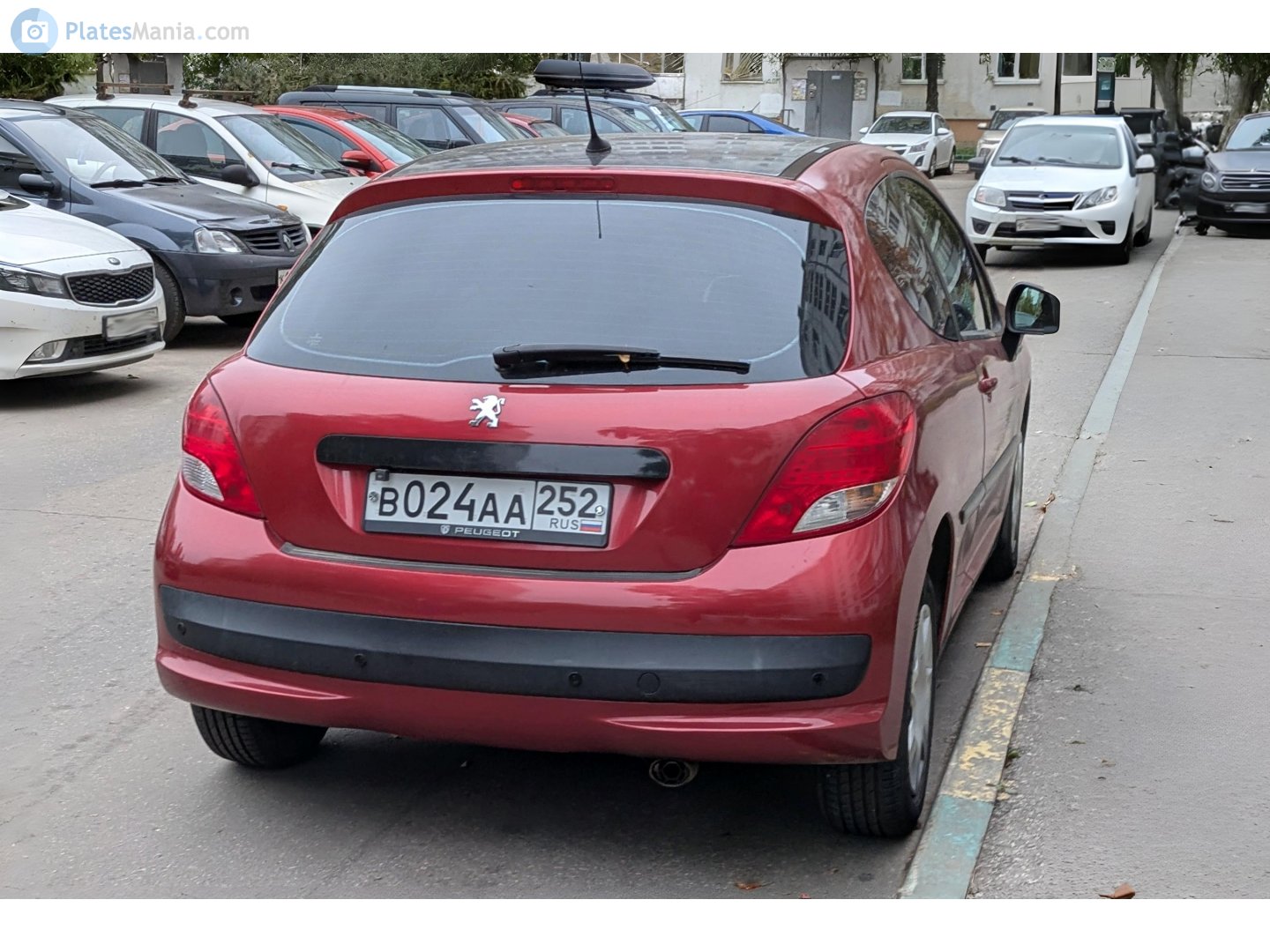 в 024 аа 252, Peugeot 207 (207+) 3-door Hatch (A70), 2006–2014