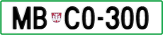 License plate of Slovenia, Cars