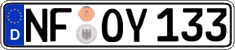 German license plate, Regular plates