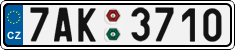 License plate of the Czech Republic, Cars (2001)