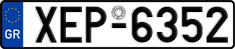 License plate of Greece, Cars