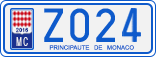 License plate of Monaco, Cars