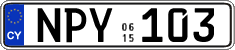 License plate of Cyprus, Regular plates
