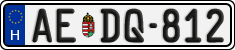 license plates of Hungary, Regular plates (2022)