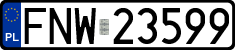 License plates of Poland, Regular car plates