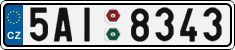 License plate of the Czech Republic, Cars (2001)