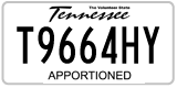 Tennessee, Apportioned