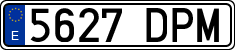 License plates of Spain, Ordinary (2000)