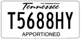 Tennessee, Apportioned