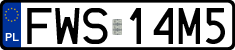 License plates of Poland, Regular car plates
