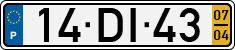 License plate of Portugal, Regular plates