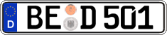 German license plate, Regular plates