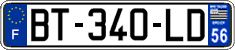 French license plate, SIV (ordinary)