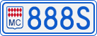 License plate of Monaco, Cars