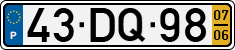 License plate of Portugal, Regular plates