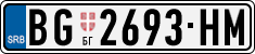 License plate of Serbia, Cars