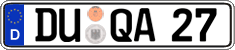 German license plate, Regular plates