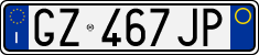 License plate of Italy, Cars (1994 year series)