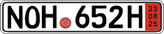 German license plate, Export transit plates