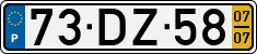 License plate of Portugal, Regular plates