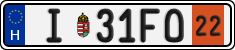 license plates of Hungary, Temporary (2022)