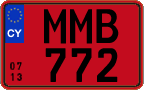 License plate of Cyprus, Rental cars