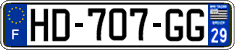 French license plate, SIV (ordinary)