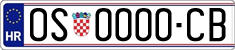License plate of Croatia, Regular plates