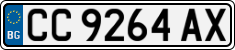 License plate of Bulgaria, Cars
