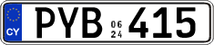 License plate of Cyprus, Regular plates