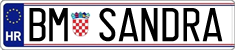 License plate of Croatia, Vanity Plates