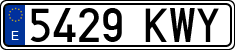 License plates of Spain, Ordinary (2000)