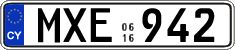 License plate of Cyprus, Regular plates