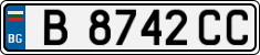 License plate of Bulgaria, Cars